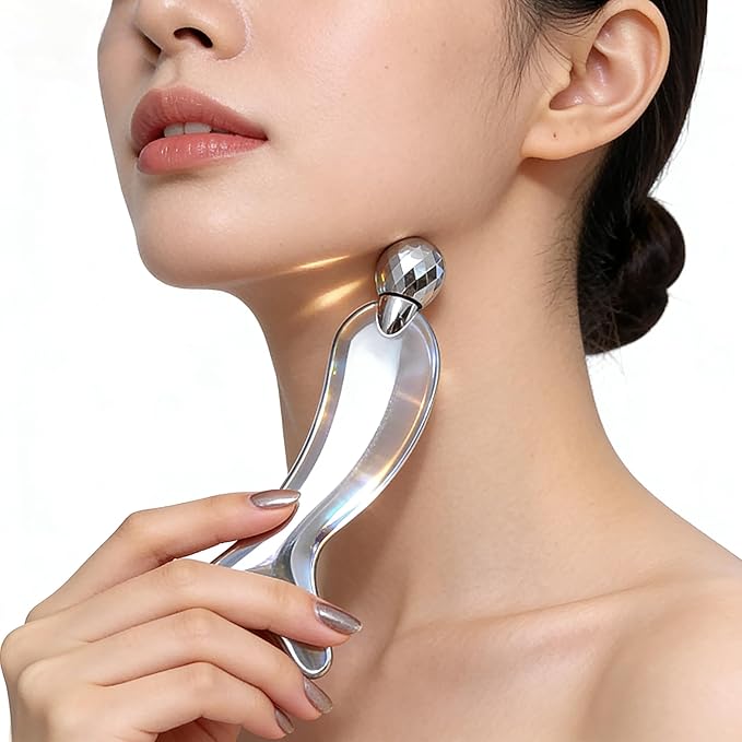 Gua Sha Facial Tool,Gua Sha Tool for Face&Body,Eye&Face Roller,Reduce Puffiness Double Chin Eye Fatigue, Boost Lymphatic Drainage, At-Home Skincare Massager, Self-Care Gift for Women