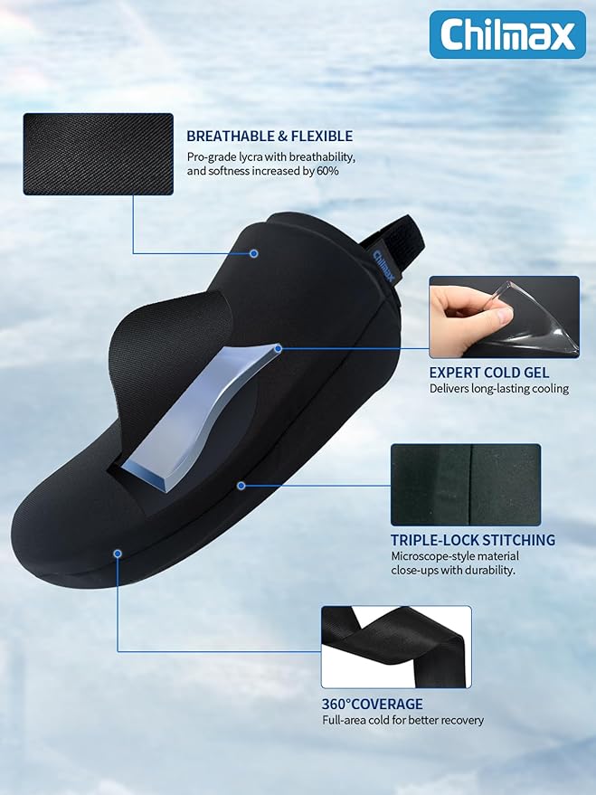 Foot Toes Ice Pack Wrap for Broken Toe & Bunion Pain,Reusable Cold & Heat Pack for Top of Foot & Forefoot Surgery Recovery,Best Ice Sock for Gout,Injuries,Swelling,Neuropathy Relief (2 pcs)