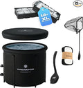 The Pod Company Cold Plunge Ice Bath Bundle – 110-Gallon Pro Ice Pod with Insulated Lid, 18 Reusable Ice Bricks & Cleaning Kit – Chiller Compatible for Home Recovery & Wellness