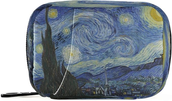 ALAZA Starry Night Art Painting Pill Case 7 Day Weekly Medicine Organizer Travel Portable Compact Pill Box Holding Vitamins Supplements Fish Oil
