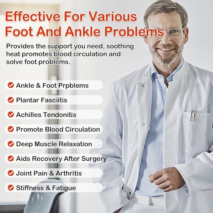 JOBYNA I.nfrared L.Ight and Red L.Ight for Feet & Ankle, Big Size 850nm in.frared L.Ight & 660nm Red L.Ight Device for Home Use, 3 Level Temperature & 5-30min Timer & Pulse Mode