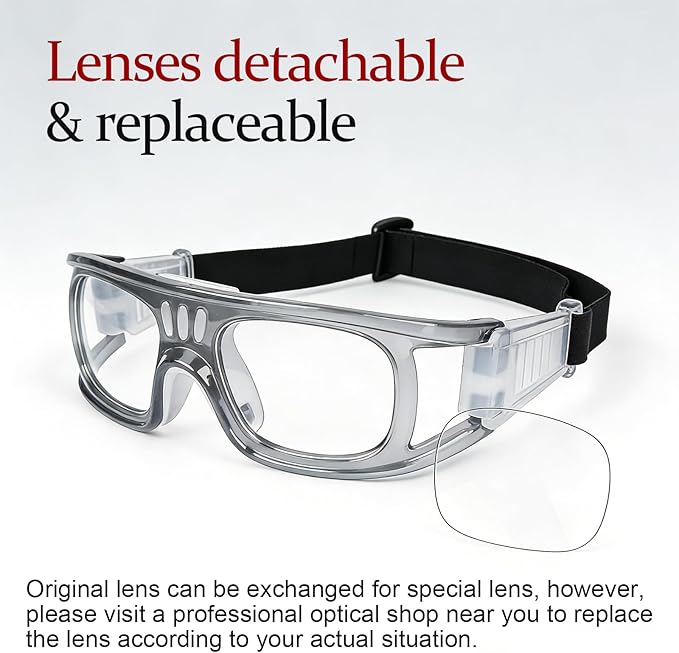 Andux Unisex Sports Glasses Anti Fog Goggles for Basketball Dribbling, Lacrosse, Eye Training LQYJ-01