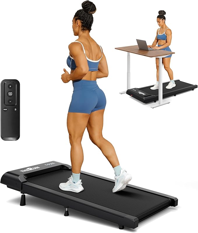 THERUN Walking Pad Treadmill with 10% Incline, Walking Pad for Home and Office, 2.5 HP, Under Desk Walking Pad with Remote Control and LED Display