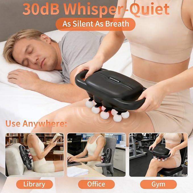 TitaniX 16-Head Massage Gun, Deep Tissue Back Massager with 99 Adjustable Intensities & 9 Modes, Electric Percussion Massager, Gun Tool for Back/Shoulders/Legs/Arms/Neck