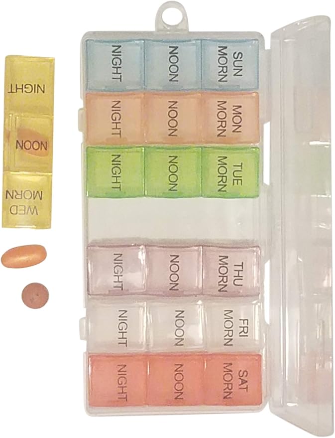 Pill Organizer Medicine Case, Daily and Weekly Box/Container