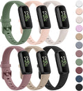 6-Pack Bands for Fitbit Inspire 3 Bands for Women Men, Soft Silicone Adjustable Wristband Replacement Straps Compatible with Fitbit Inspire 3 Fitness Tracker