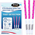 ETG Alcohol Urine Strips, High Sensitivity | Rapid 2-Minute Results for Home/Workplace/Rehab Testing | 24-80 Hour Detection Window [20 Pack]