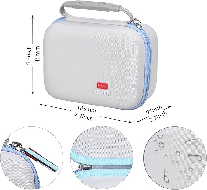 FBLFOBELI Hard Carrying Case Replacement for iHealth Track Smart Upper Arm Blood Pressure Monitor, Bluetooth Blood Pressure Cuff Machine, Protective Travel Storage Bag (Case Only) (Grey)