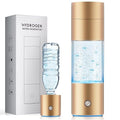 Hydrogen Water Bottle Generator,4500PPB SPE/PEM Technology -Smart Electrolysis Water Ionizer -320ML Portable Rich Hydrogen Water Machine for Health Gifts, 24-Hour Hydrogen Retention (Gold)