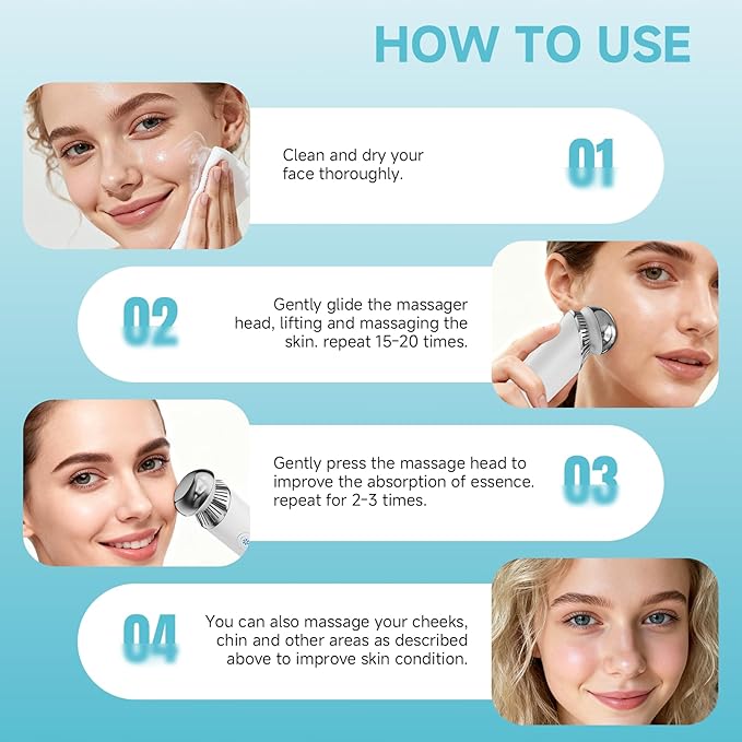 Depuffing Wand for Face & Eyes – 2-in-1 Cold and Heat Facial Therapy with Adjustable Temp; Beauty Wand, Face Roller and Eye Massage Tool to Reduce Puffiness, Dark Circles & Revive Skin Radiance