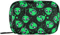 Green Alien Pill Box 7 Day Pill Case Travel Pill Organizer Bag Container for Medicine with Zipper Portable Weekly Case Compact Size for Medicine, Vitamin, Supplement