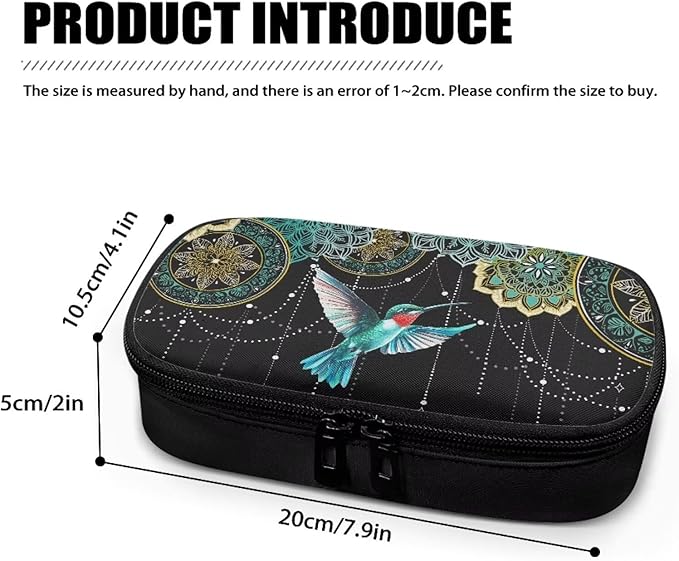 Bohemian Flower Hummingbird Insulin Pen Cooler Travel Case Diabetic Medication Insulated Cool Organizer for Insulin Pen and Other Diabetic Supplies for Travel Work Daily Life