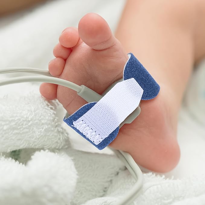 24 Pcs Pulse Oximeter Probe Wrap Baby Pulse Oximeter Infant Wrap Catheter Supplies Reliable Securement One Size Fits Most for Baby Children and Adults Home Care