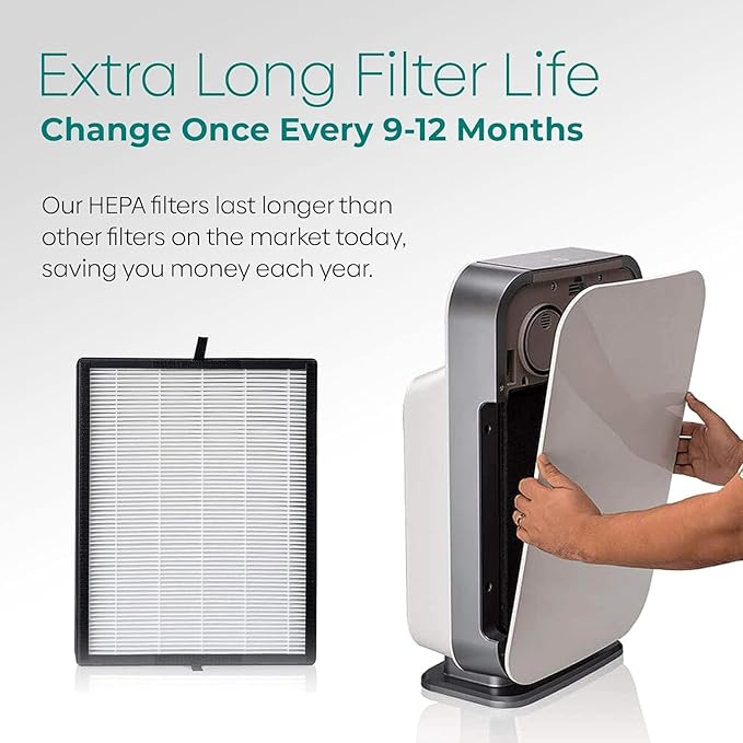 Alen 45i & Flex Replacement Air Filter, VOC & Smoke, B4- VOC/Smoke H13 True HEPA + Carbon Filter for BreatheSmart 45i & Flex Air Purifier- Captures Dust + VOCs & Wildfire & Cigarette Smoke