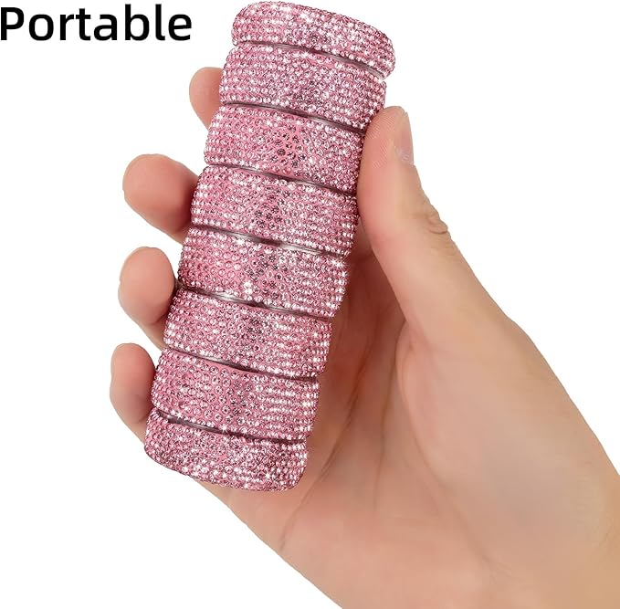 Pill Organizer Travel Medicine Supplement Organizer Weekly Pill Box 7 Day Daily Vitamin Cases Portable Stackable Pill Caddy for Women(Pink)