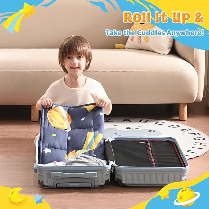 anfie Weighted Lap Pad 2 Pounds, Weighted Blanket (30"*40") Cooling Blanket for Sleeping,Weighted Throw Blanket for Travel Indoor Outdoor (Grey Moon)