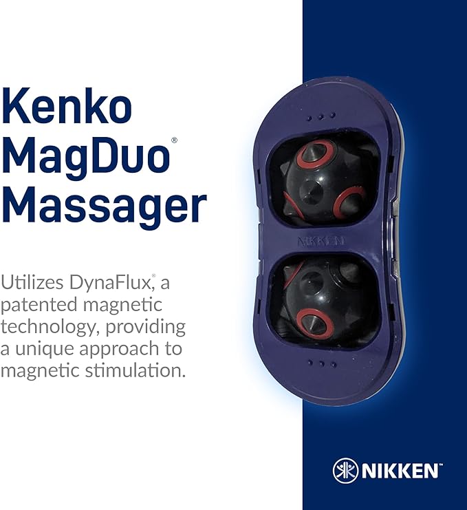 Nikken MagDuo - Massager 13201 - Compact Magnetic Deep Tissue Massager for Fatigue, Tension, and Muscle Comfort