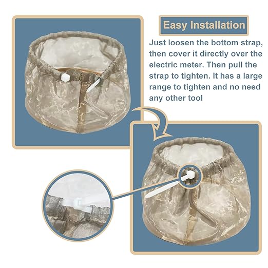Smart Meter Cover,Electric Meter Cover Shield, Farday Cage Protection RF Shield Guard Block 5G with Adjustable Bottom Meter Cover