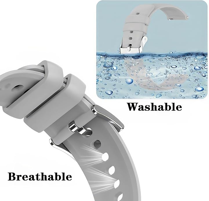 Harikiri 22mm Silicone Bands Compatible with Popglory/Fitpolo/FITVII/Gydom/Woneligo/ENOMIR/TOOBUR/Veryfit/Poounur/RUIMEN,Quick Release Watch Strap for Men Women
