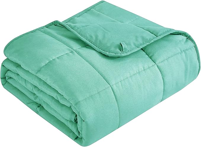 Topcee Weighted Blanket for Adults (15 lbs, 48" x 72") Twin Size Soft Cooling Heavy Blanket Sleeping, Apply to 130-160 lbs Body, Thick Breathable Blanket with Glass Bead, Easy Care