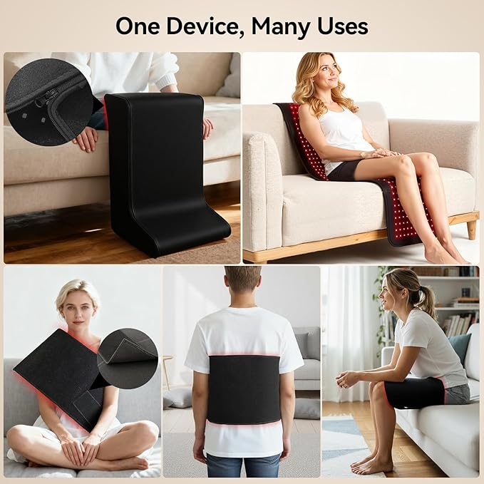 Red Light Therapy for Feet,Infrared Light Therapy Device for Body with Pulse Mode and Timer,450Pcs 3-1 Lamp Beads, Wearable 660nm&850nm Red Light Therapy Mat for Body at Home Office