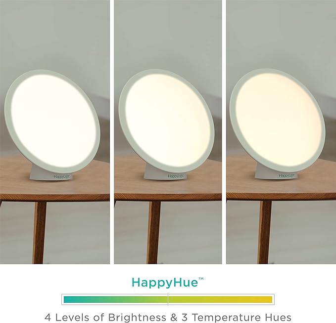 Verilux HappyLight Halo - Cordless LED Light Therapy Lamp with a 360° Magnetic Base & Rechargeable Battery for Portable, UV-Free, Full Spectrum 10,000 LUX Light with Adjustable Brightness and Color