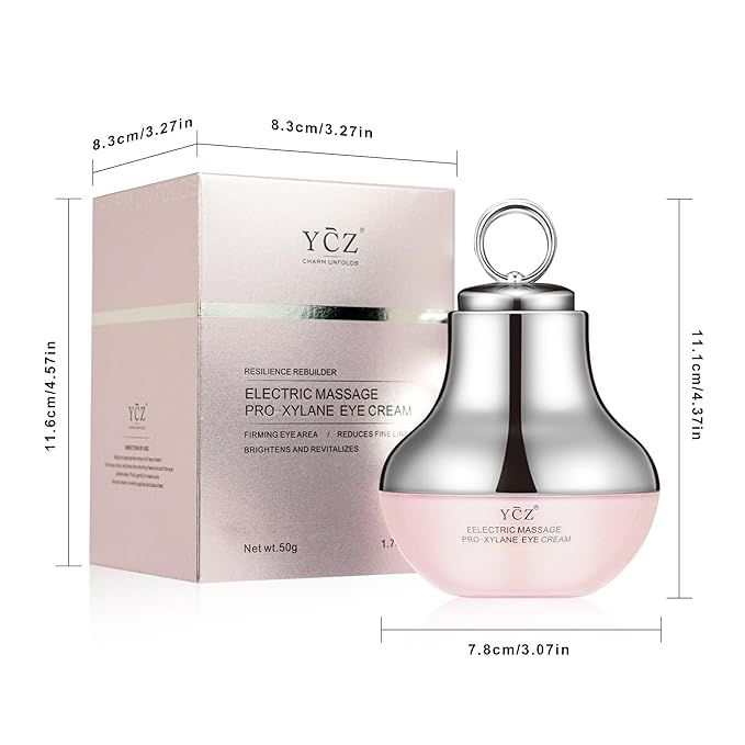 Ycz Electric Massage Eye Cream, 2-In-1 Firming Eye Moisturizer for Under Eye Care, Targets Dark Circles and Fine Lines, Deep Hydration Soothes Eye Fatigue, Suitable Lightweight Texture for Daily Use