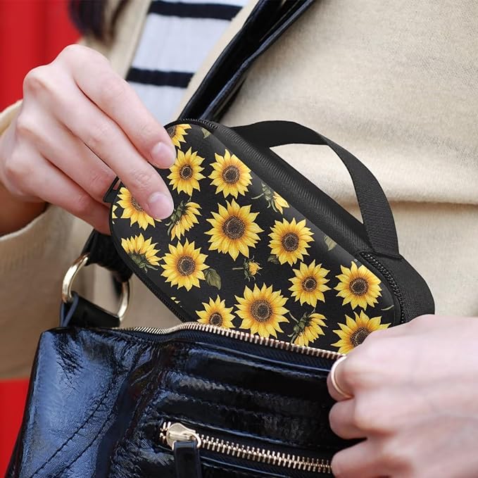 Sunflowers Insulin Cooler Travel Case Diabetic Insulated Organizer Lightweight Cooling Travel Bag for Insulin Pen and Medication Diabetic Supplies Easy to Use and Carry