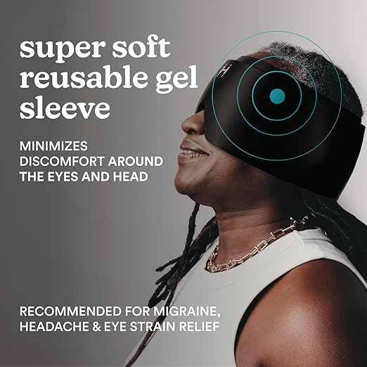 Homedics Hot & Cold Gel Head Cap, Headache Relief, Sinus, Stress, Tension Relief Compress – Heat or Ice Therapy for Migraines & Soreness – Soft Stretch Fabric, Contoured Design for Head, Eyes & Ears