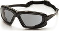 Pyramex Safety Highlander XP Eyewear, Frame/Indoor-Outdoor Mirror Anti-Fog Lens