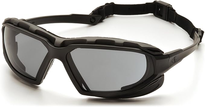 Pyramex Safety Highlander XP Eyewear, Frame/Indoor-Outdoor Mirror Anti-Fog Lens