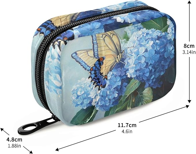 Travel Pill Case Flower Floral Weekly Small Pill Box 7 Day Pill Box Pill Organizer Bag