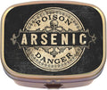 Poison Arsenic Danger Brass Rectangle Pill Box