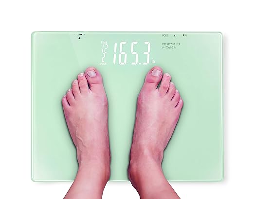 JB8524 Deluxe Talking Scale. Digital Body Weight Talking Bathroom Scale, High Precision Measurements, Over 600 Pound Capacity Weight Scale. Extra-Large Display, Auto-Calibrated, Precision Balanced