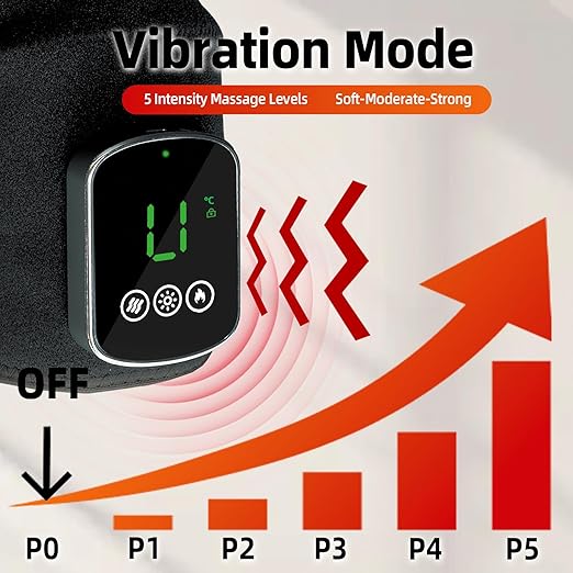 Red Light Therapy for Knee & Elbow, Vibration & Heated Massage for Knee Brace,660nm&850nm Red Light Therapy, Heated Device for Joint, Elbow, Shoulder Pain Relief