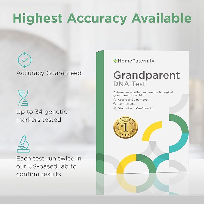 Grandparent DNA Test, FedEx Return, Fast Results, Highest Accuracy Available, All Lab Fees & Shipping Included, Grandchild Test, Test Paternity Without Father