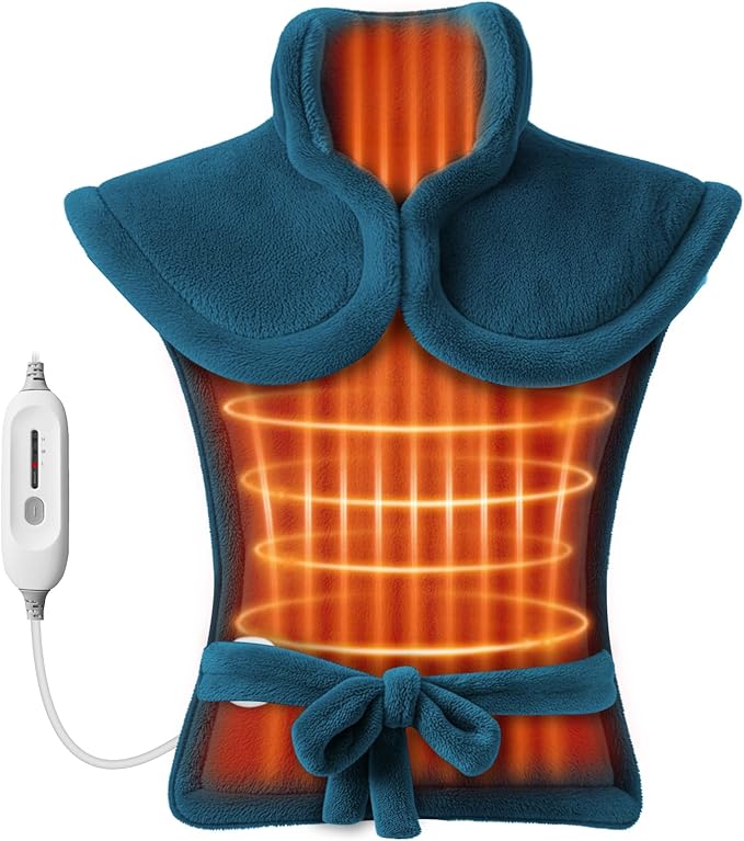 COMFIER Large Heating Pad for Back, FSA Eligible HSA Heating Pad for Neck and Shoulders and Back, Heated Neck Wrap, 3 Heat Levels & 90-Mins Auto Shut Off, Gifts for Women Men