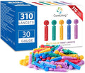 Lancets for Diabetes Testing - 30 Gauge Diabetic Lancets for Blood Testing and Glucose Testing - Fits Most Lancing Devices - 310 Count (Colourful)
