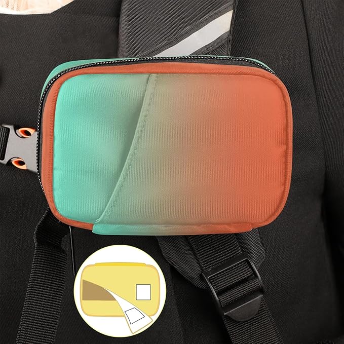 Weekly Travel Pill Organizer Case for Purse with Removable 7 Day Box Portable Compact Size Pill Box Fashionable Pill Container for Medicine Vitamin Supplement Turquoise Orange