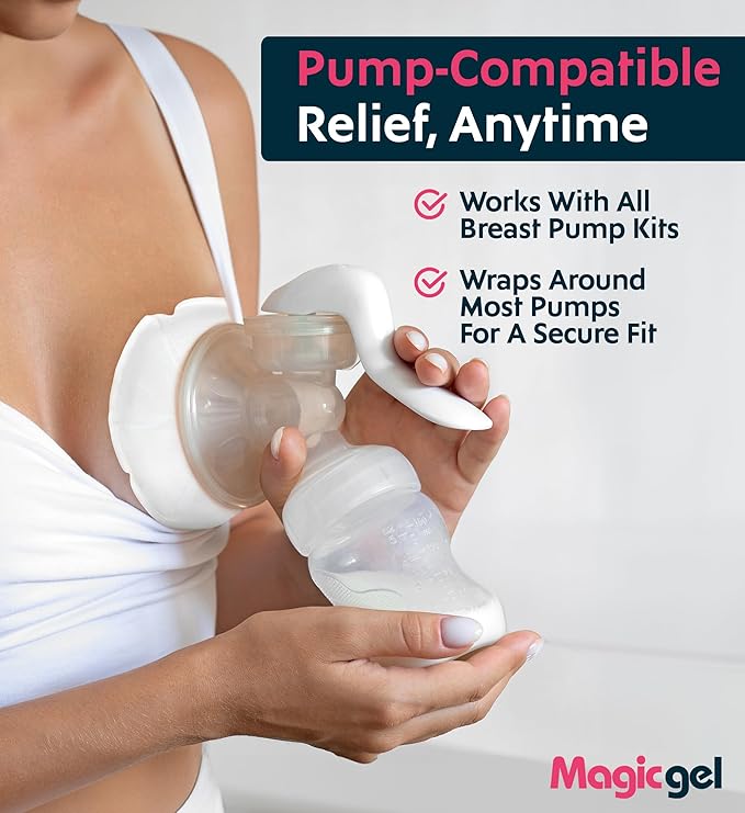 Magic Gel Luxury Breast Therapy Pack | Nipple Pads Breast Feeding Essentials for New Moms | Includes 2X Breast Ice Packs (Hot or Cold) for Breastfeeding or Breast Augmentation Post Surgery Pain Relief