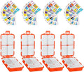 INVODA 7-Day Pill Organizer with Medicine Labels Travel Pill Case Compact, Portable Medication Organizer for Daily Use (3.7 x 2.4 x 1.18 Inches)
