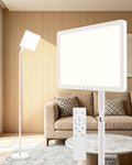 Light Therapy Lamp 12000 Lux UV-Free Full Spectum Floor Therapy Lamps, 4 in 1 LED Sun Lamp, 10 Brightess Levels, 5 Color Modes, Remote&Touch Control, Adjustable Timer/Height/Angle, White