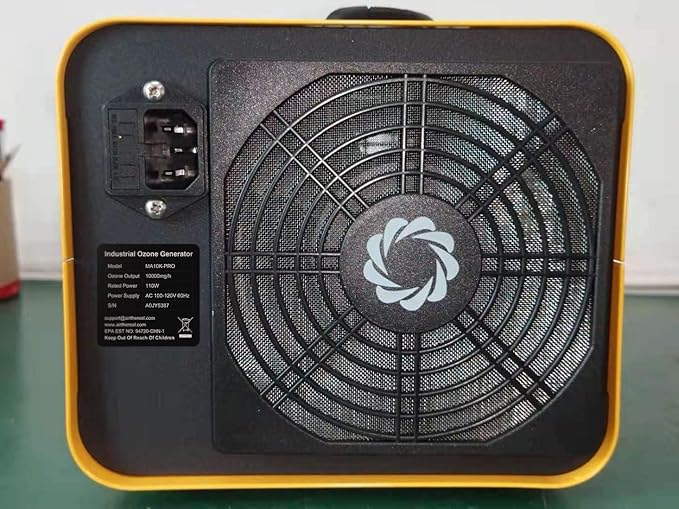 Airthereal MA10K-PRO Ozone Generator - High Capacity O3 Machine for Areas of 3500+ Square Feet, Home Ionizer Odor Remover, Yellow