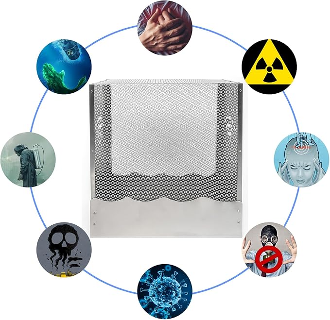 Large WiFi Router Cover WiFi Jammer Signal Blocker WiFi Router Box Hider Emf Faraday Cage EMf Blocker for Home W iFi Router Storage Cabinet Add Fabric Style