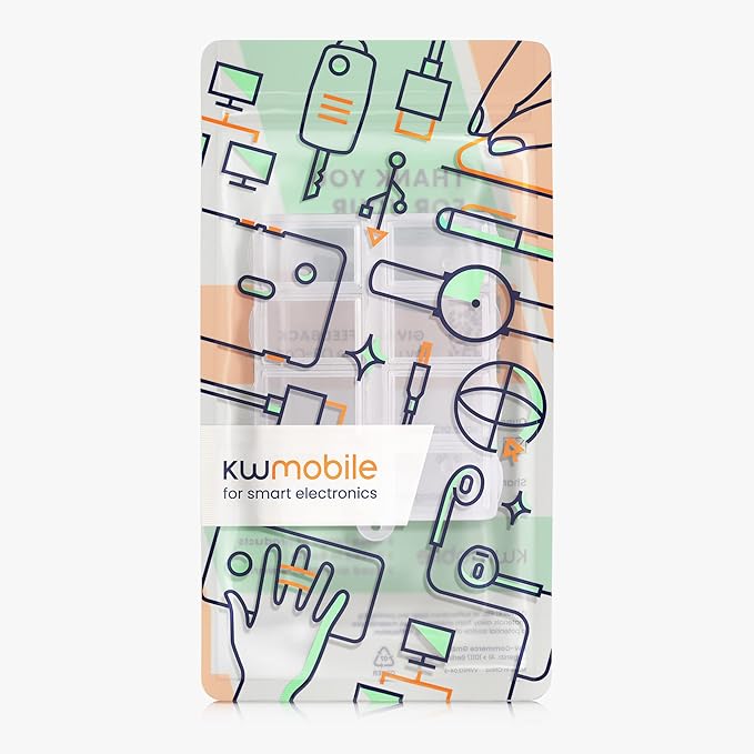 kwmobile 8-Compartment Pill Case - Pill Box Pill Organizer Pills Container Portable Holder 3" x 2-1/2" (75mm x 63mm) - Matte Transparent