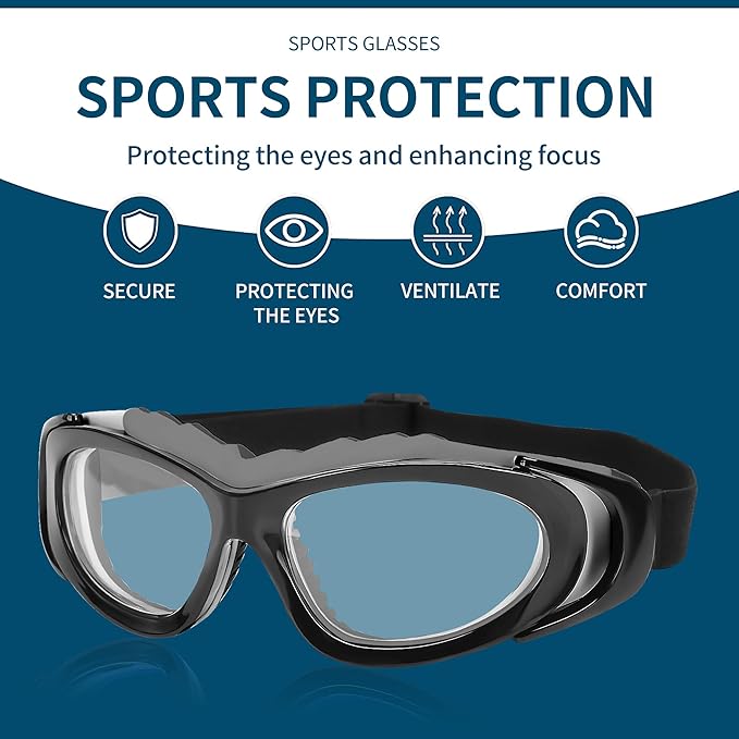 Sport Glasses for Men Women Basketball Football Sport Goggles Anti Fog Shock Collision Wearable Glasses