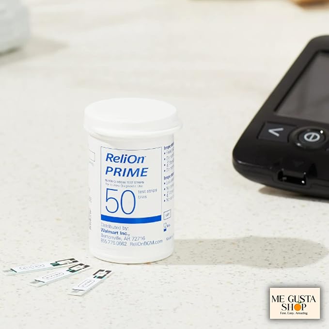 ReliOn Prime Blood Glucose Test Strips, 50 Count + me Gusta Sticker