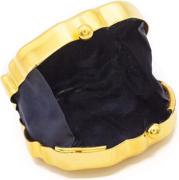 Gold Rhino Shaped Pocket Purse Portable Travel Pill Box & Medicine Organizer (1 Large Compartment)