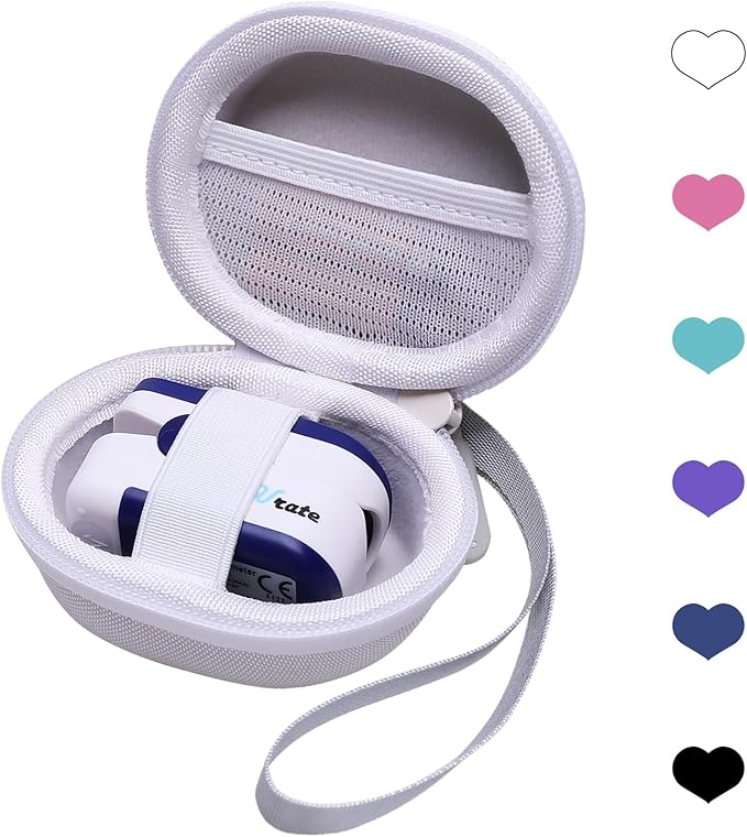 White Pulse Oximeter Case for Zacurate, Innovo, Vibeat, iHealth, Santamedical, Children Fingertip Pulse Oximeter Blood Oxygen Saturation Monitor (Case Only)
