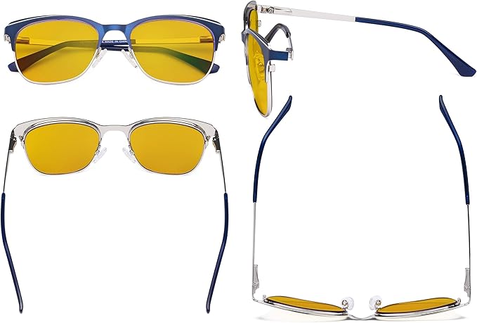 Eyekepper Blue Light Glasses - Square Digital Eyeglasses for Women Blocking Computer Screen UV Rays